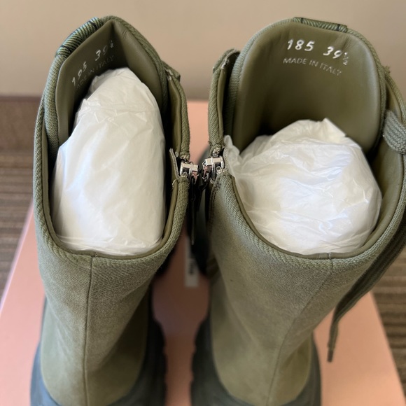 Miu Miu Combat Denim Washed Boot 💚 - Picture 7 of 14